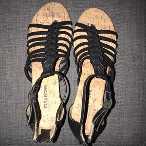 Black strappy sandals